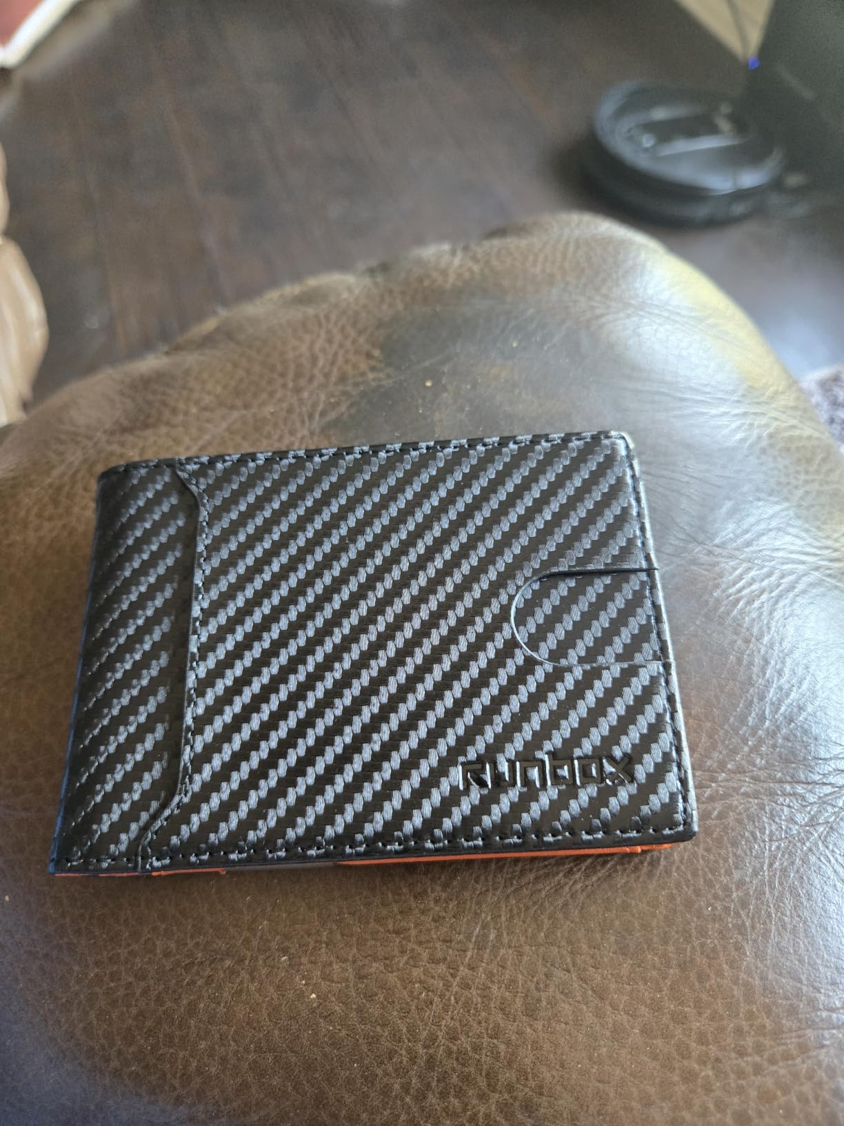 RUNBOX Slim Wallet for Men - RFID Blocking Leather Bifold with Money Clip customer photo 2