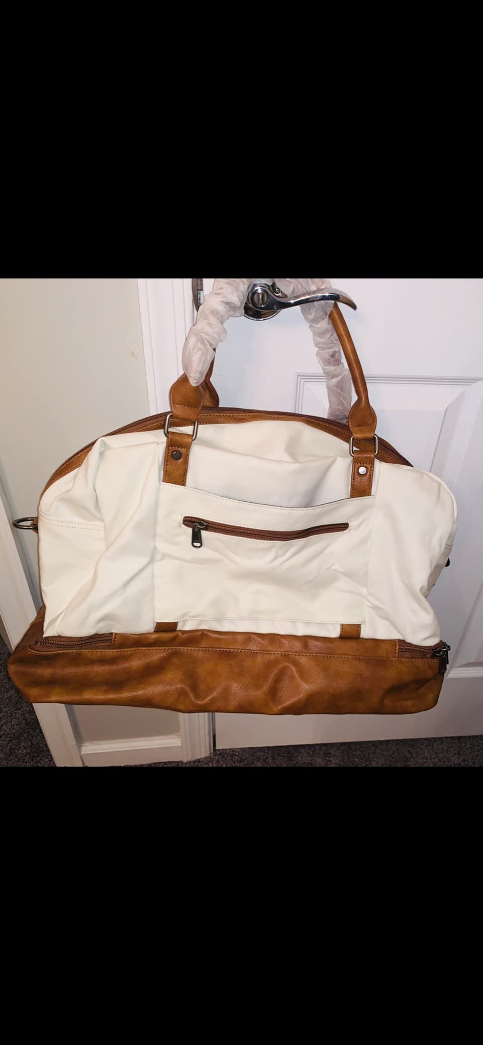 4PCS Weekender Bags for Women Large Overnight Weekend Travel Duffel Bags | Travel Bag Carry-on Tote Hospital Bag with Shoe Compartment Crossbody Toiletry Bag for Travel Business Gym Water Resistant customer photo 1
