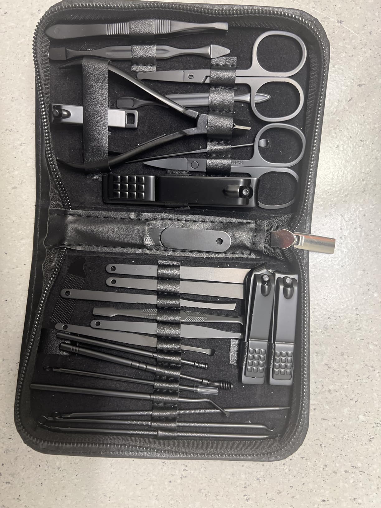 MINKINH Manicure Set Professional Nail Clipper Kit-26 Pieces,Brown customer photo 1