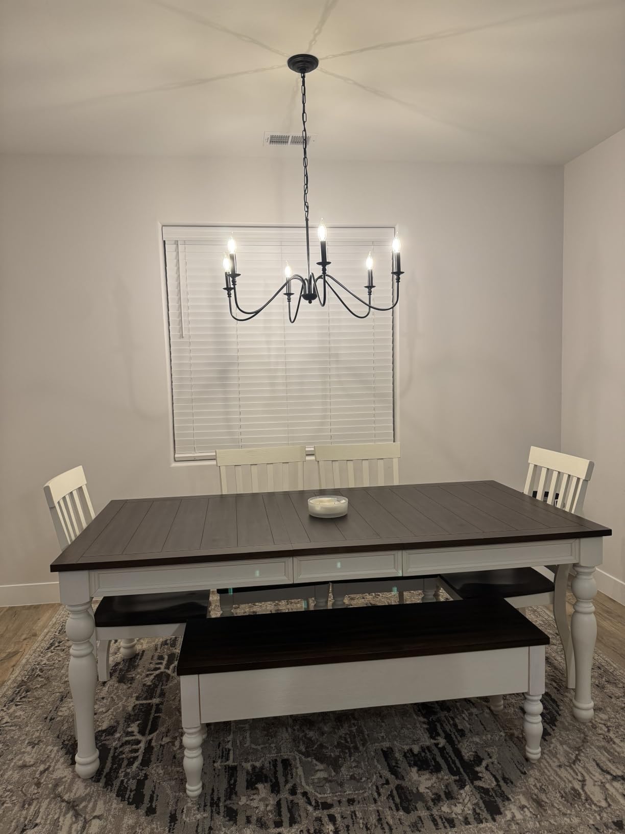 Miluolan Black Chandelier, 6-Light Farmhouse Chandelier for Dining Room customer photo 2
