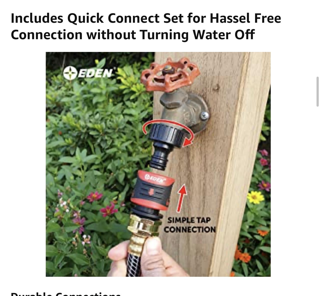 Eden 96212 Turbo Oscillating Sprinkler | Covers Up to 4,499 sq. ft., 18 Precision Nozzles, Adjustable Range, Flow Control, Triple Nozzle Width Switches, Turbo Drive Motor, Quick Connect Bundle customer photo 2