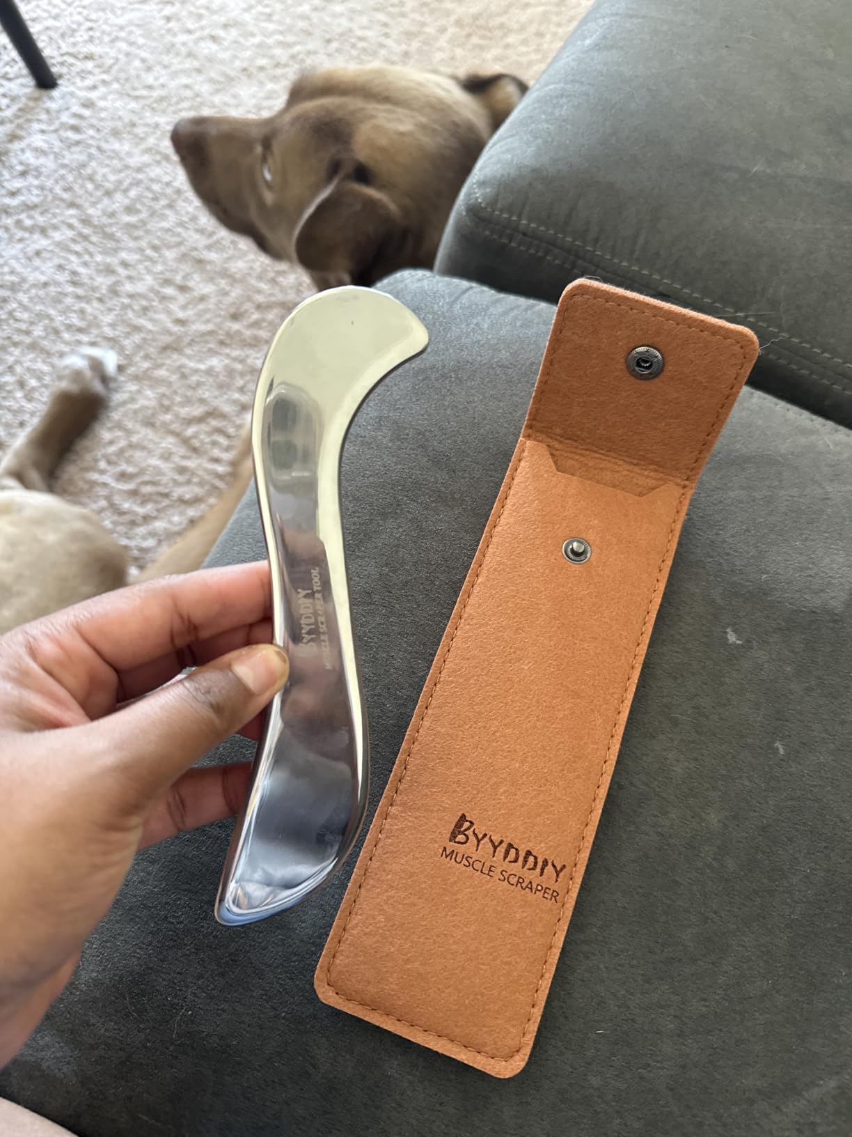 BYYDDIY-Non-Magnetic 304 Stainless Steel Gua Sha Muscle Scraper Tool for Scar Tissue,Muscle Scraping Tool for Massage Scraper,IASTM Tools for Physical Therapy, Soft Tissue Massage customer photo 1