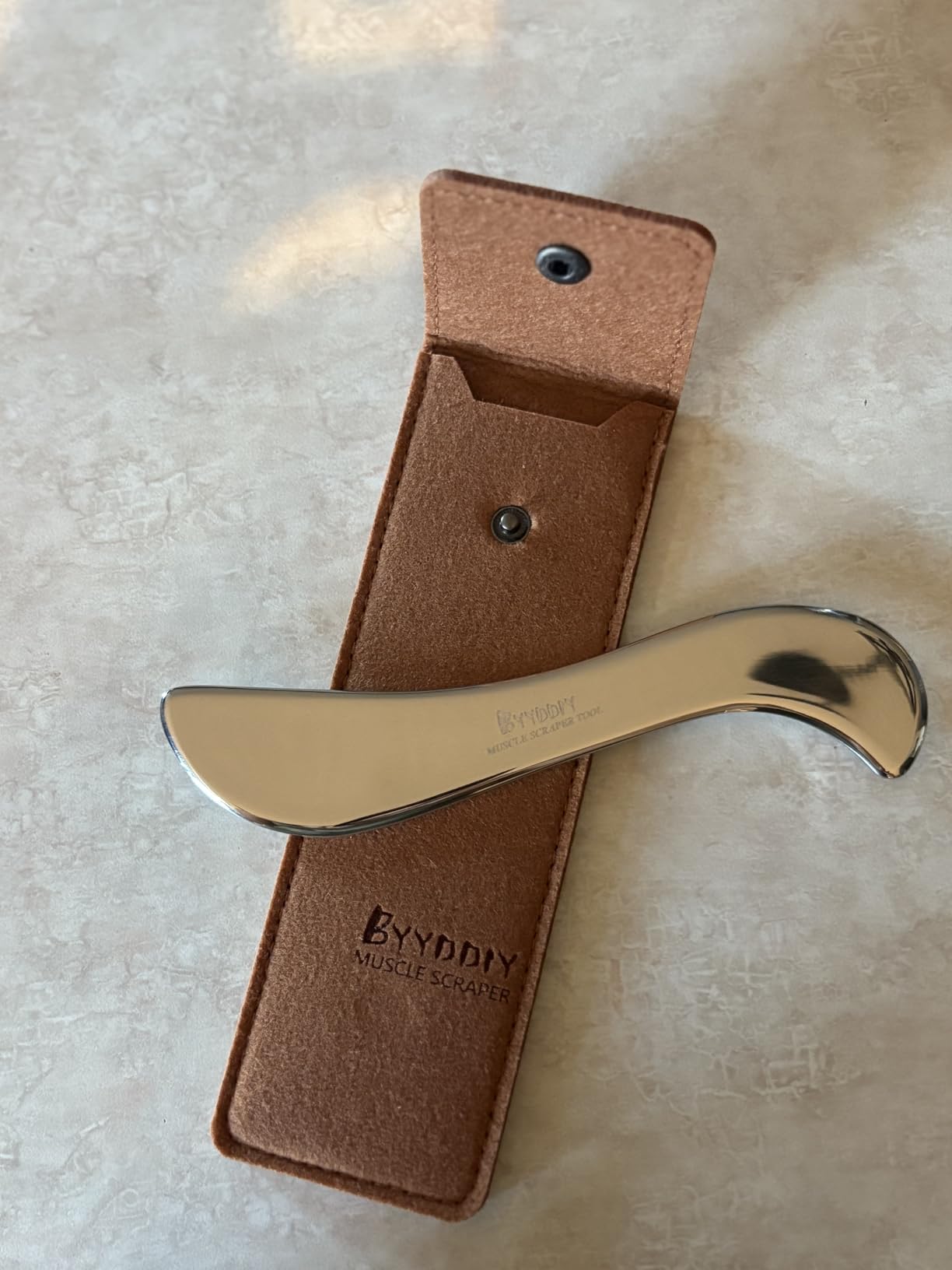 BYYDDIY-Non-Magnetic 304 Stainless Steel Gua Sha Muscle Scraper Tool for Scar Tissue,Muscle Scraping Tool for Massage Scraper,IASTM Tools for Physical Therapy, Soft Tissue Massage customer photo 2