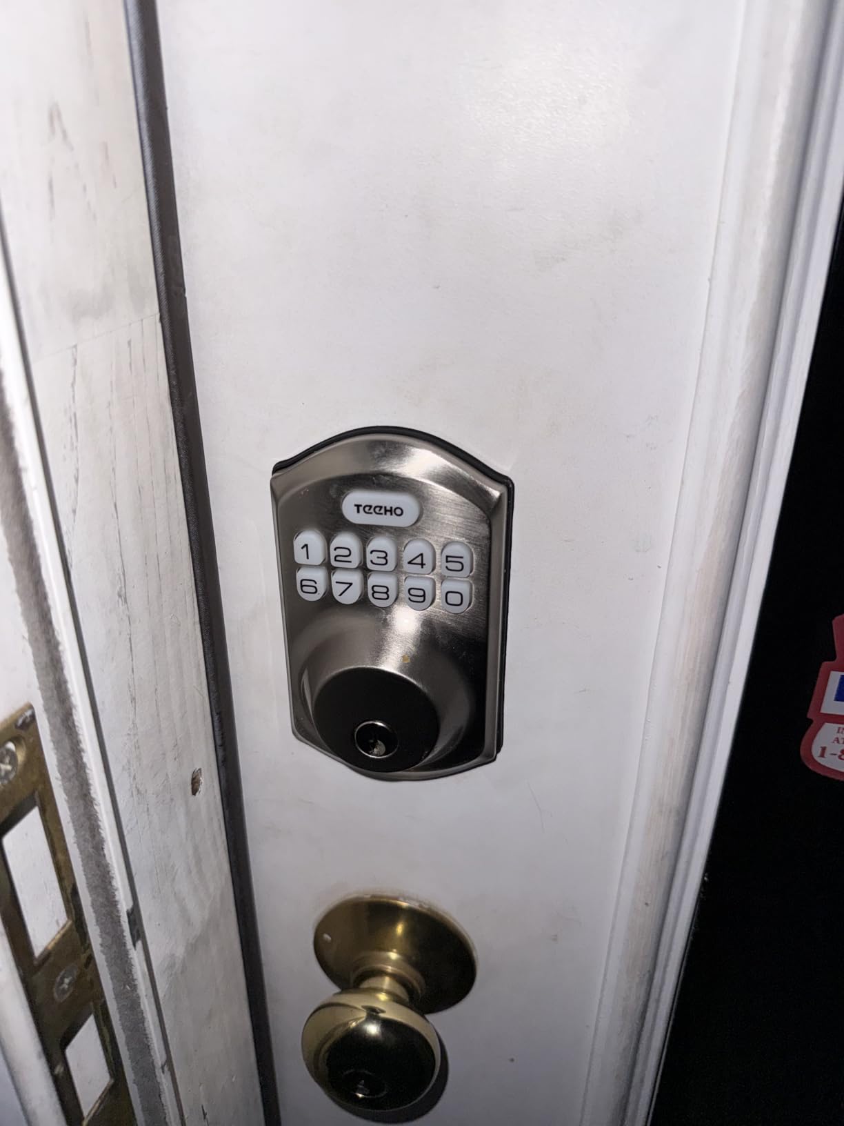 TEEHO TE001 Keyless Entry Deadbolt with Keypad for Front Door, Satin Nickel customer photo 2