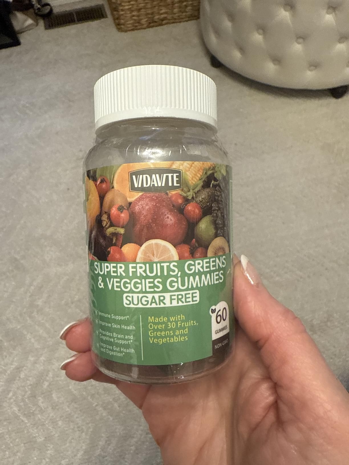 Sugar-Free Super Greens Gummies — Fruits and Veggies Supplement (30-Days) customer photo 2