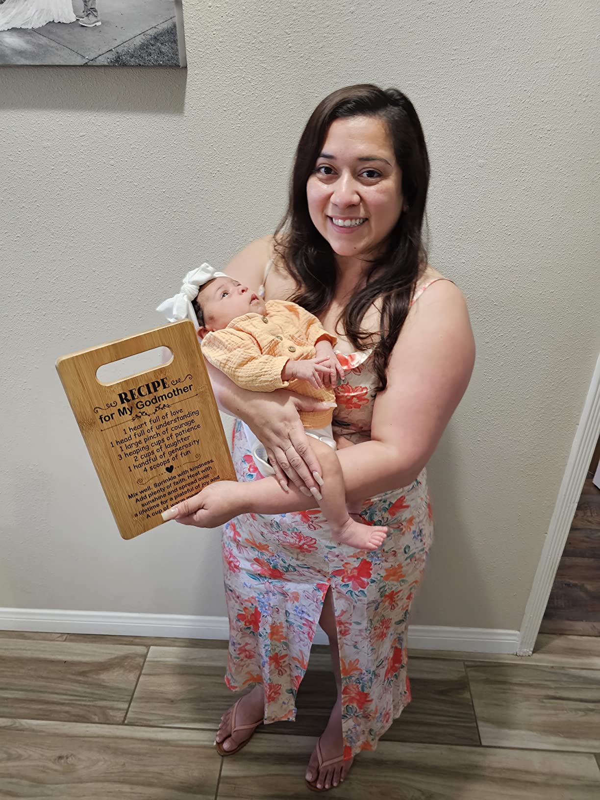 Popular Mothers Day Gifts for Godmother, Godmother Cutting Board, Cute Godmother Gifts from Godchild, Godmom Gift for Mother's Day, Birthday customer photo 2