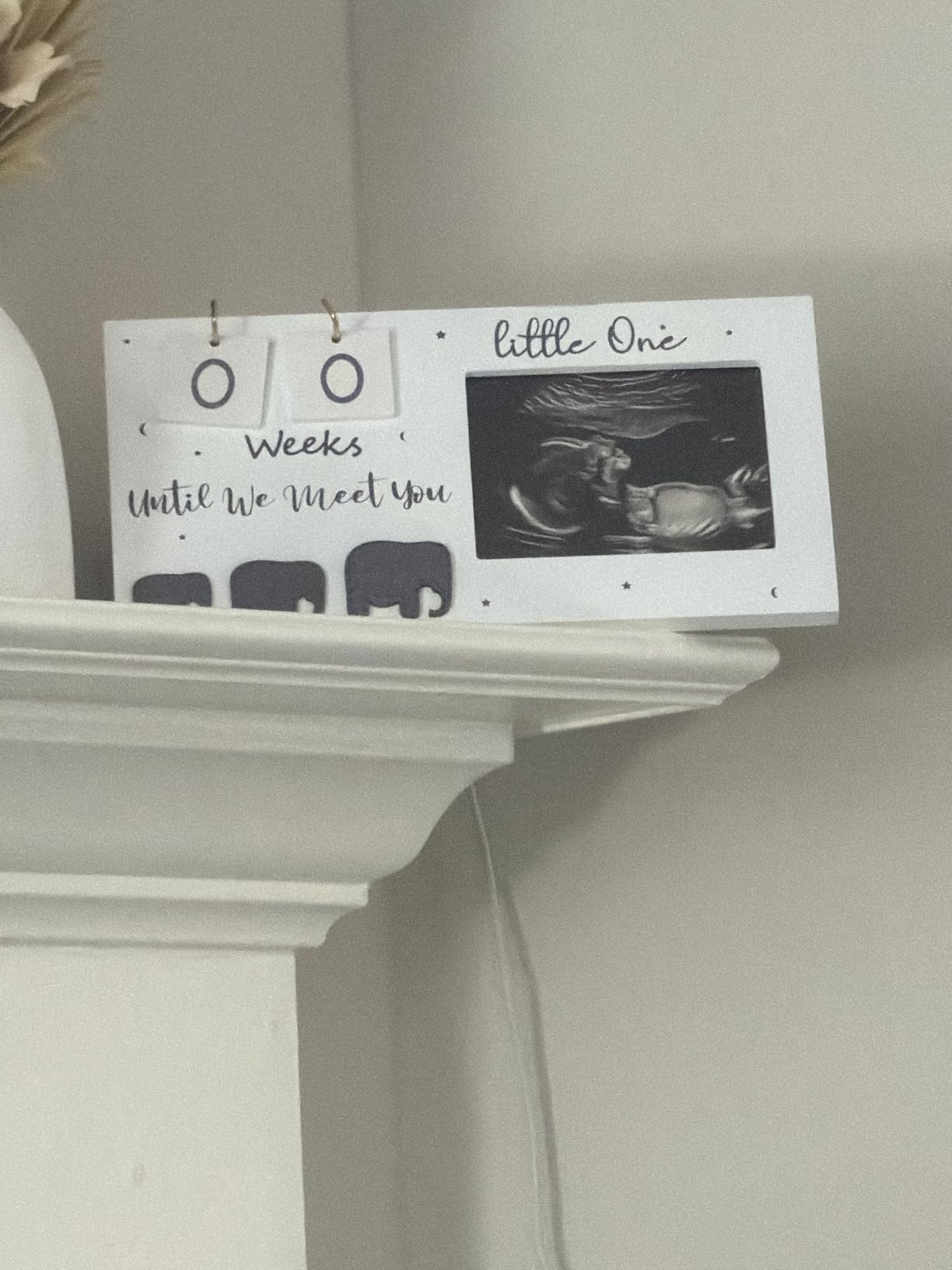 Sonogram Picture Frame, Ultrasound Photo Frame with Baby Countdown Weeks, Expecting Parents to be Pregnancy Gift Congratulations Pregnancy Must Have Grandparent Baby Announcement First Time Mom to Be customer photo 1