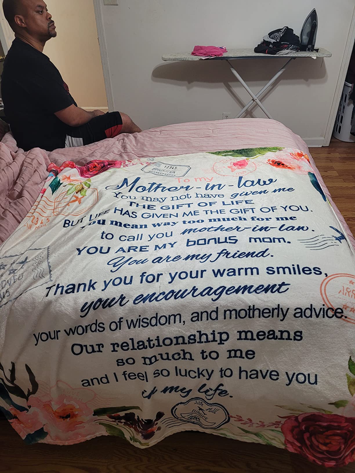 Gifts for Mother in Law Blanket from Daughter in Law - Birthday Gifts for Mother-in-Law Throw, Mom Present for Christmas Mother’s Day, Flannel Fleece Soft Warm Cozy Blankets for Sofa 60”x50” customer photo 2