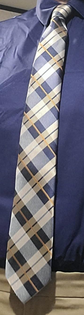 HISDERN Plaid Checkered Tie Handkerchief Woven Classic Formal Men's Necktie & Pocket Square Set customer photo 2