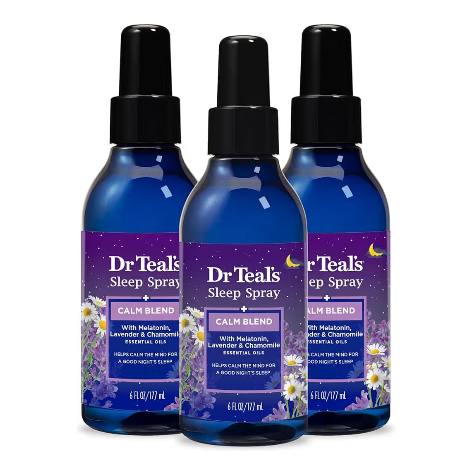 Dr Teal's Calm Blend Spray with Melatonin, Lavender & Chamomile Essential Oils, 6 fl oz (Pack of 3) customer photo 2