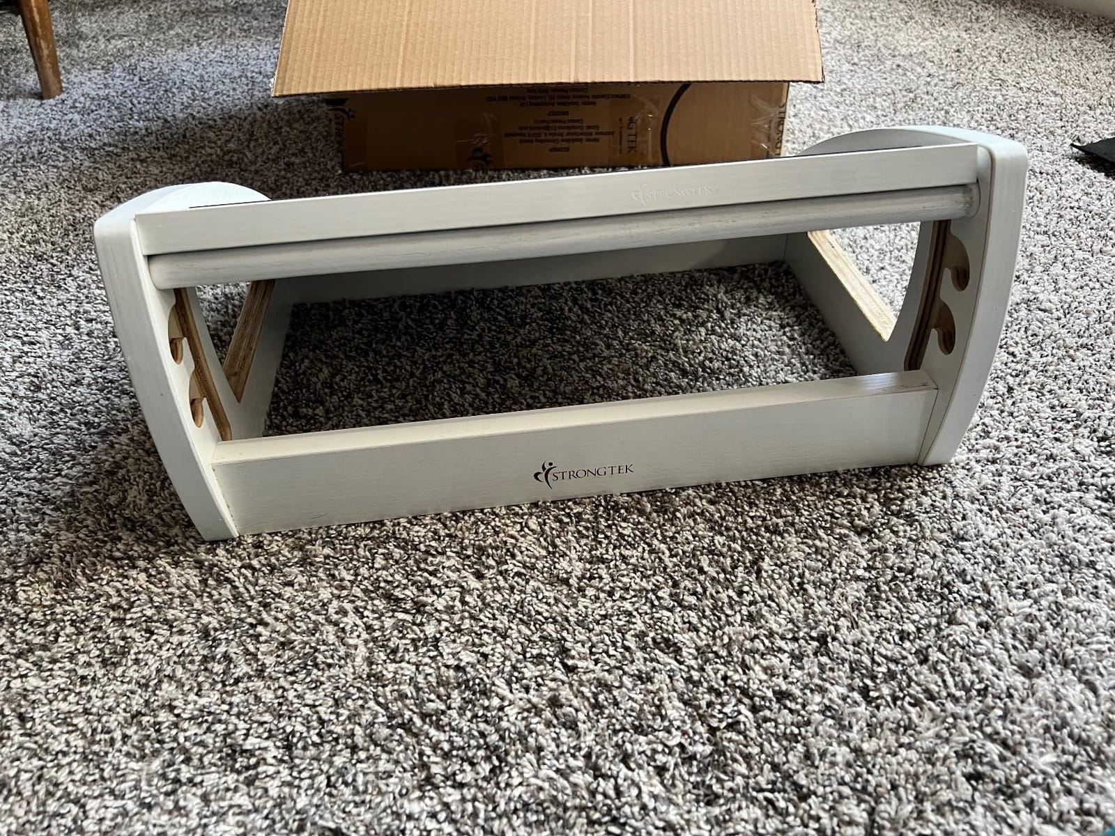 StrongTek Wooden Under Desk Footrest, 4 Heights, 400 lb, Office Foot Rest customer photo 2
