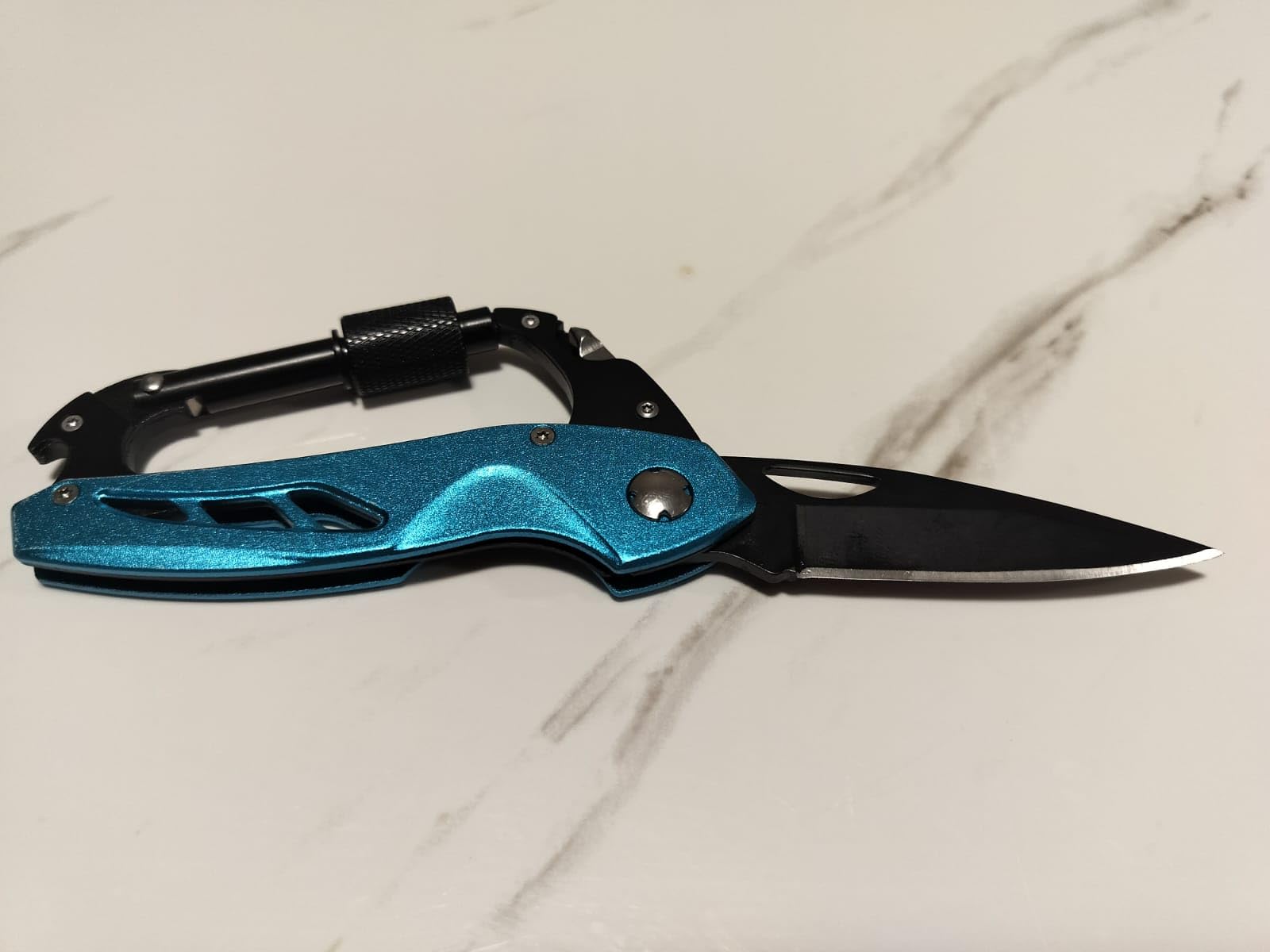 FUNBRO Multitool Carabiner with Pocket Knife, Bottle Opener customer photo 1