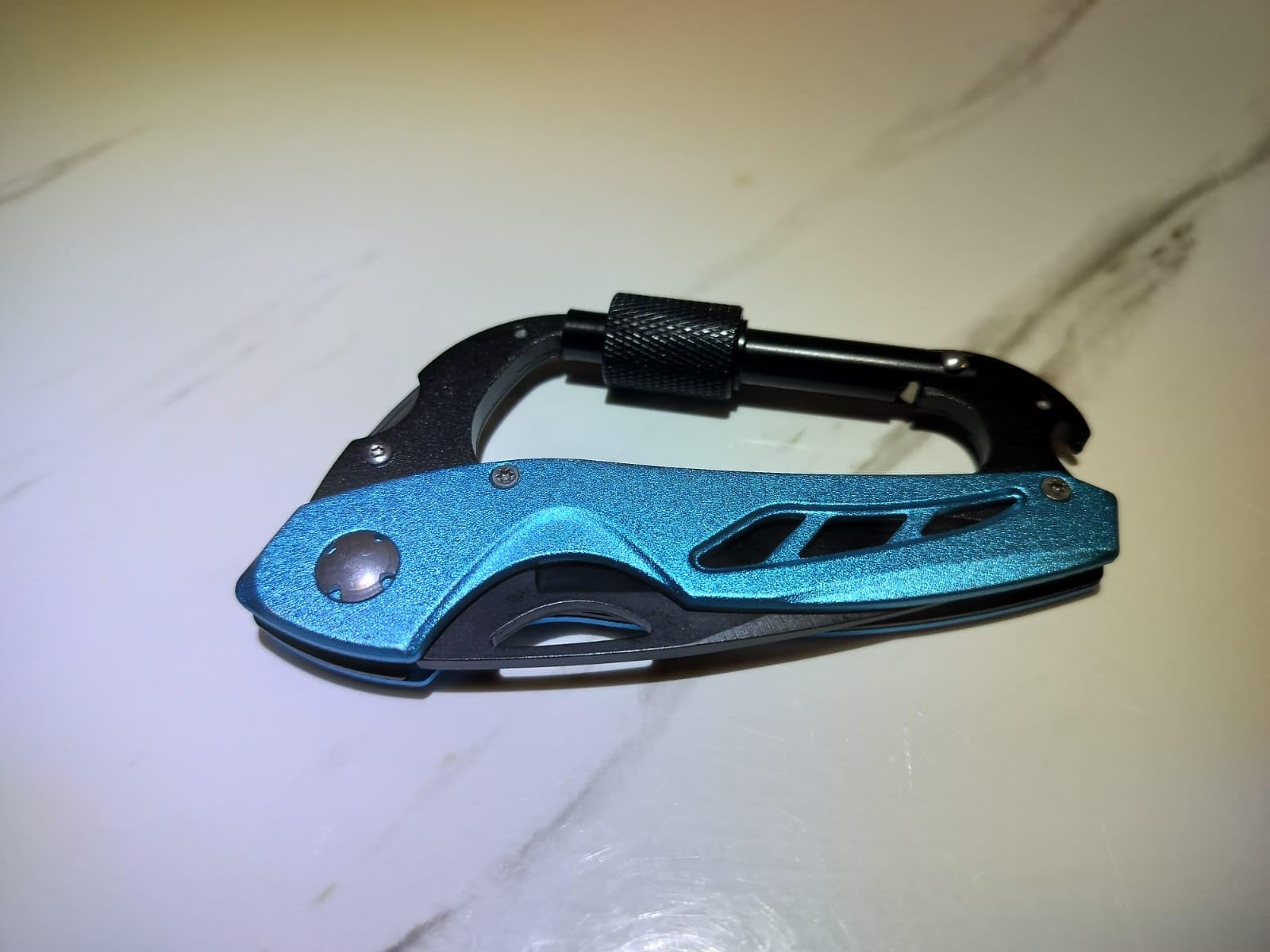 FUNBRO Multitool Carabiner with Pocket Knife, Bottle Opener customer photo 2