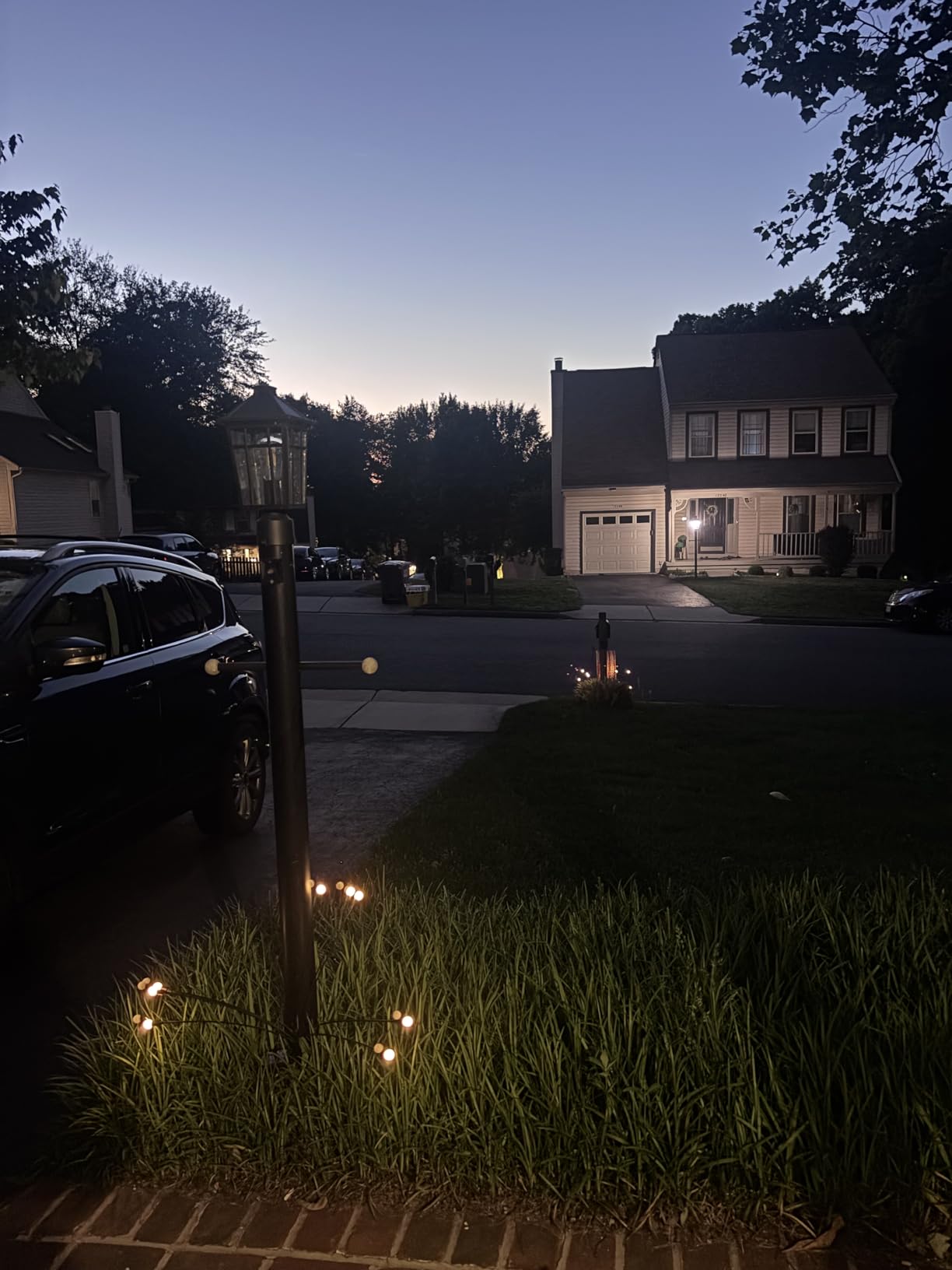 TONULAX Solar Garden Lights - Upgraded Solar Swaying Light, Sway by Wind, Outdoor Lights, Yard Patio Pathway Decoration, High Flexibility Iron Wire & Heavy Bulb Base, Warm White(2 Pack) customer photo 2