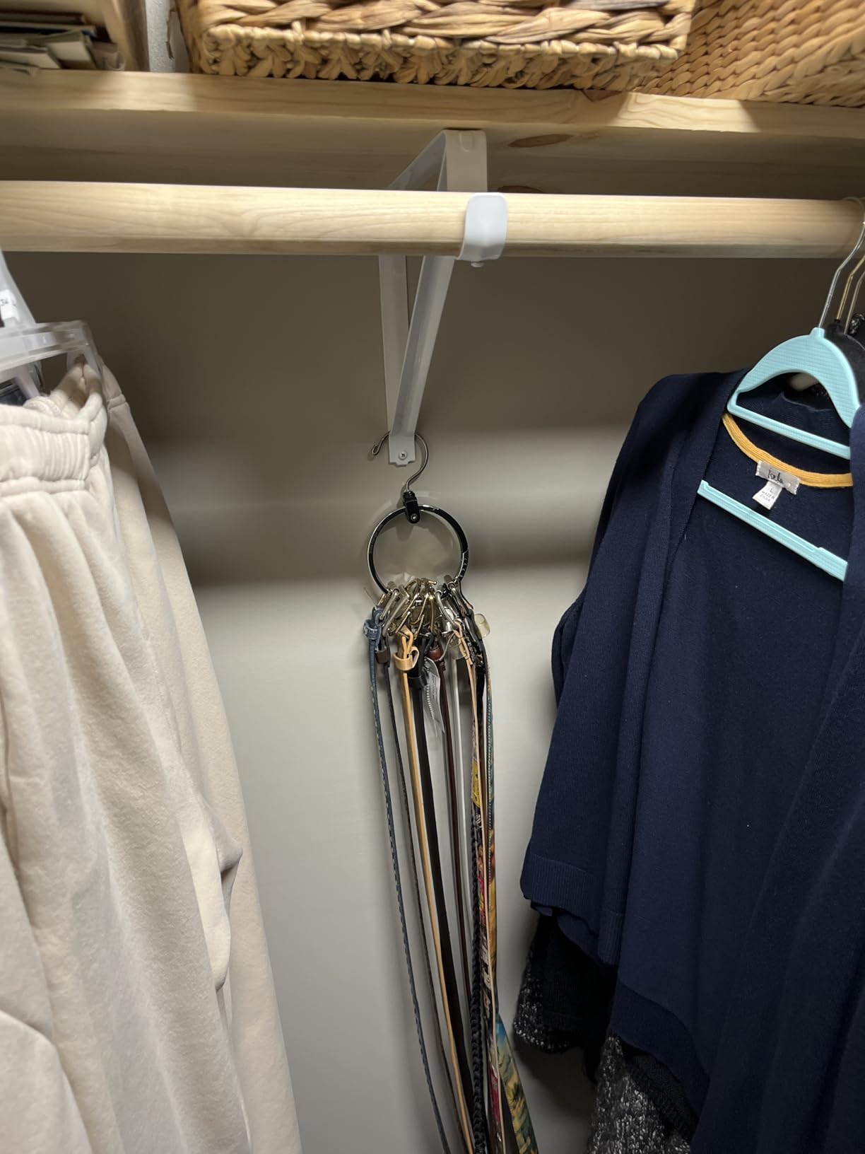 Rolly Hanger® Premium Closet Organizer, Rotating Aluminum Ring Hanger with 360° Swivel Hook, Space Saving Accessory Holder for Belts, Ties, Hats, Scarves, Purses & Handbags | Closet Organizer (3 Pack) customer photo 1