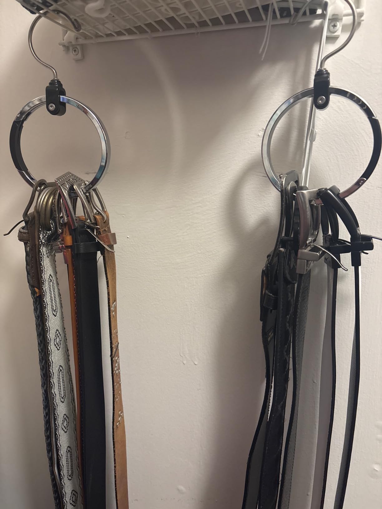 Rolly Hanger® Premium Closet Organizer, Rotating Aluminum Ring Hanger with 360° Swivel Hook, Space Saving Accessory Holder for Belts, Ties, Hats, Scarves, Purses & Handbags | Closet Organizer (3 Pack) customer photo 2