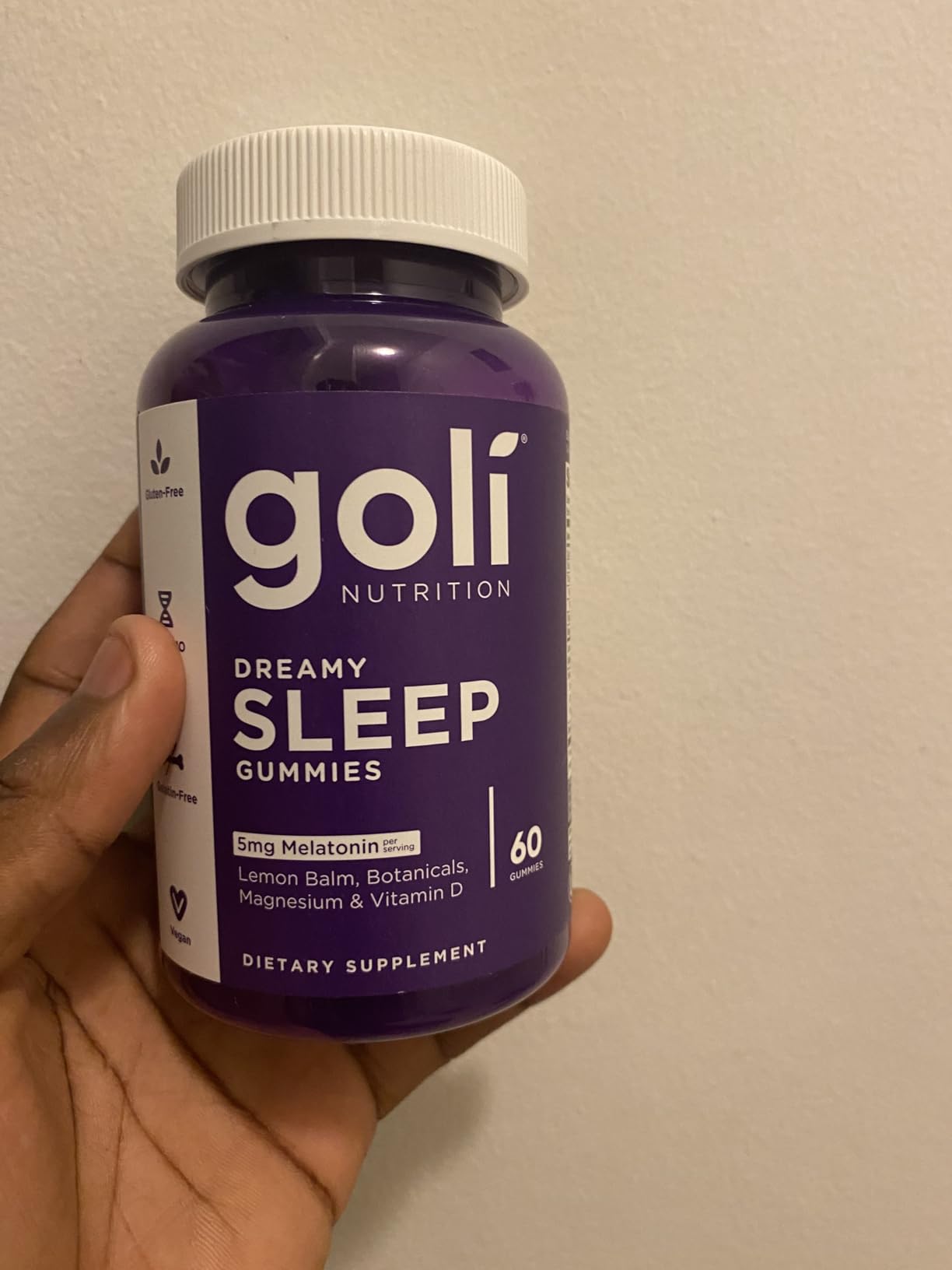 Goli Dreamy Sleep Gummy - 60 Count - Melatonin, Vitamin D, Magnesium, and Lemon Balm Extract - Gelatin-Free, Gluten-Free, Vegan & Non-GMO customer photo 2
