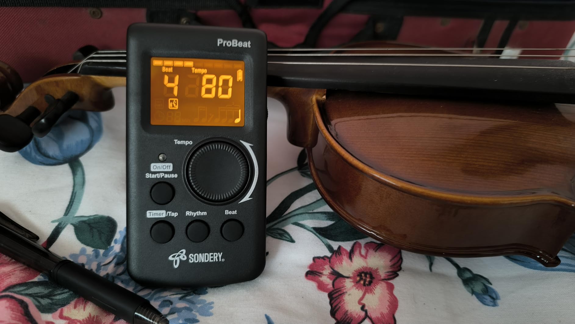 Sondery Digital Metronome Rechargeable Vocal Counting for Piano Guitar Drum | Timer Function, Large Display, Easy to Use,English Vocal Counting, Compatible with All Instruments customer photo 2