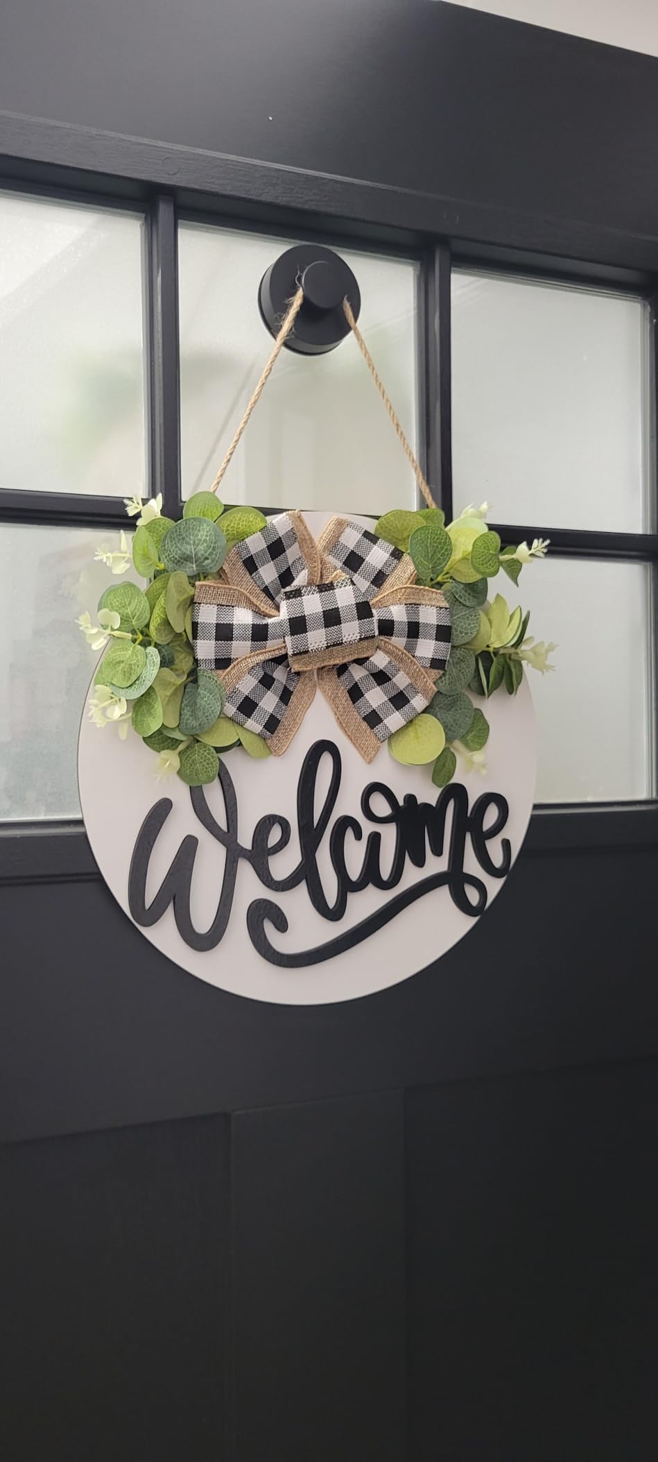 Welcome Sign for Front Door Porch Decor Farmhouse Wreath Wall Decor customer photo 1