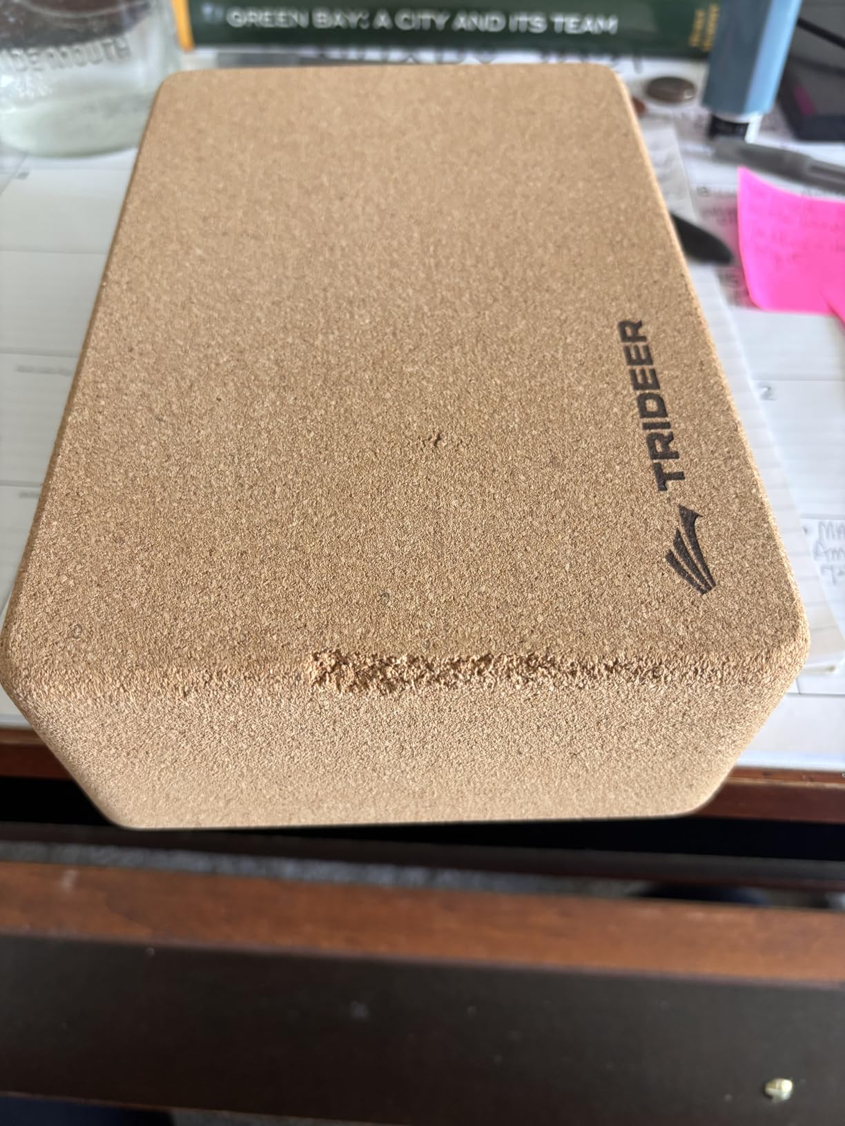 Trideer Cork Yoga Blocks, 2 Pack Yoga Blocks Natural Cork, High Density Yoga Block with Non Slip Surface, Eco-Friendly Yoga Accessories for Women, Ideal for Yoga, Pilates, Stretching customer photo 2