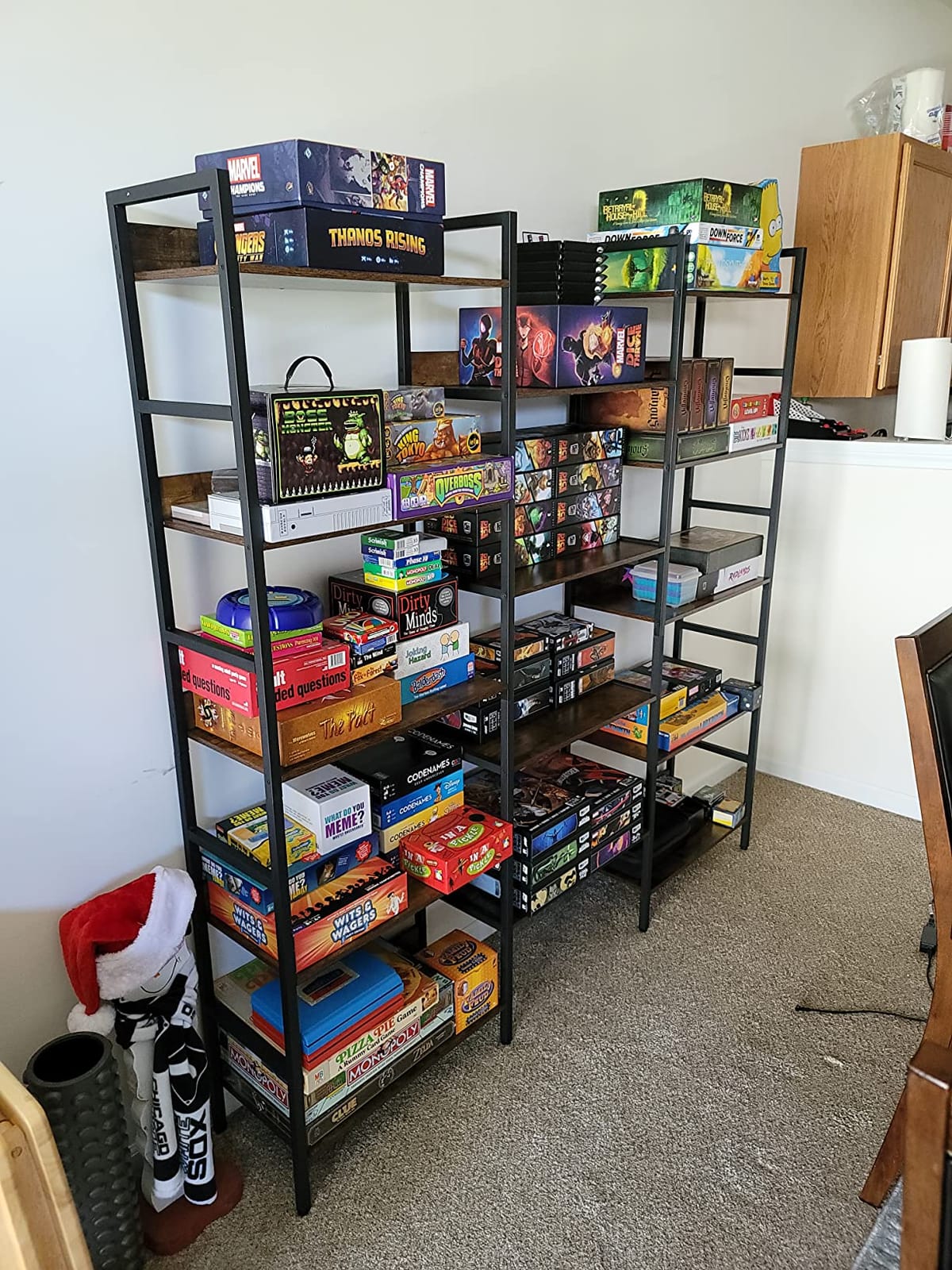 IRONCK Triple Wide 5-Tier Bookshelf with Metal Frame, Vintage Brown customer photo 1