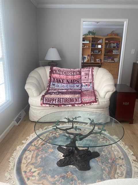 Retirement Gift for Woman, Best Retired Gifts for Women/Men 2026, Retire Gift Ideas, Funny Presents for Retirement Coworker/Teacher/Nurse/Mom, Soft Blanket 60x50in customer photo 1