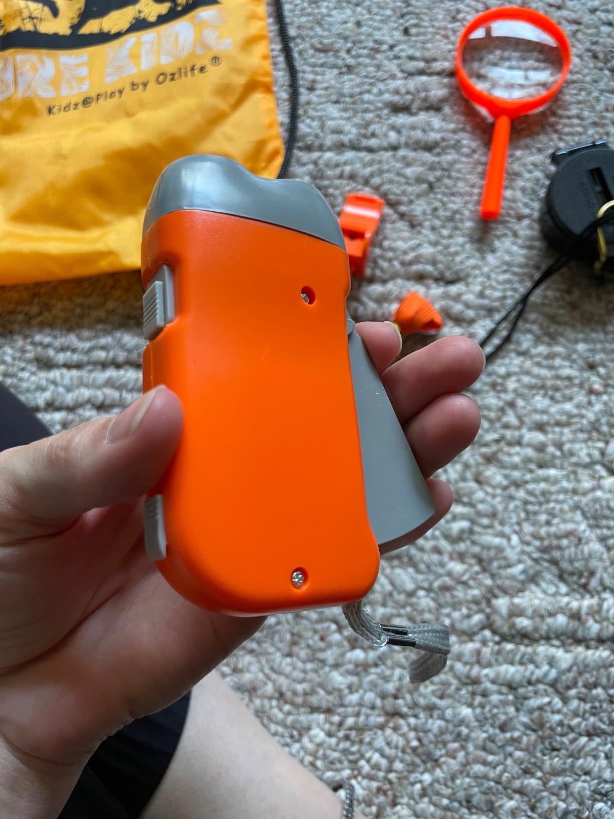 Adventure Kidz - Outdoor Exploration Kit, Children’s Toy Binoculars, Torch, Compass, Whistle, Magnifying Glass, Backpack. Great Kids Gift Set for Camping, Hiking, Educational and Pretend Play. customer photo 1