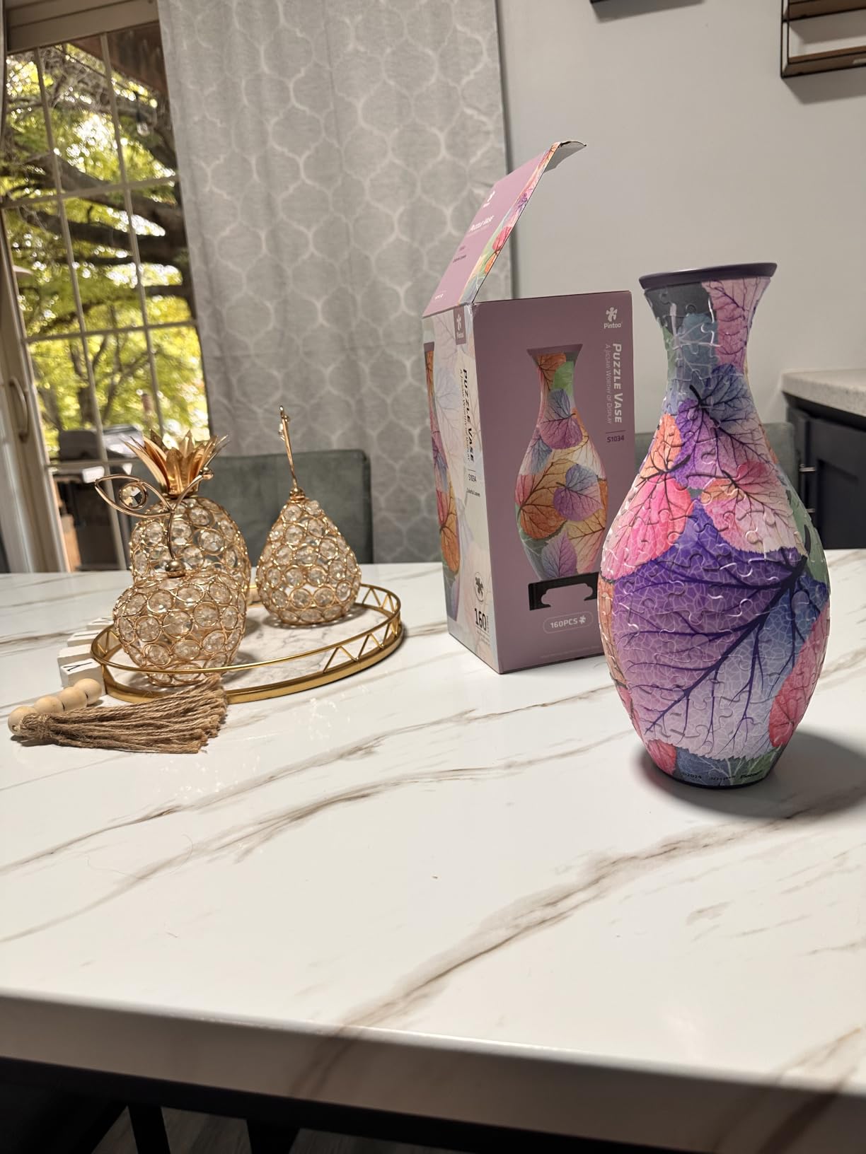 Pintoo Unique 3D Puzzle Vase for Adults - 160 Curved Plastic Pieces [S1035] customer photo 2