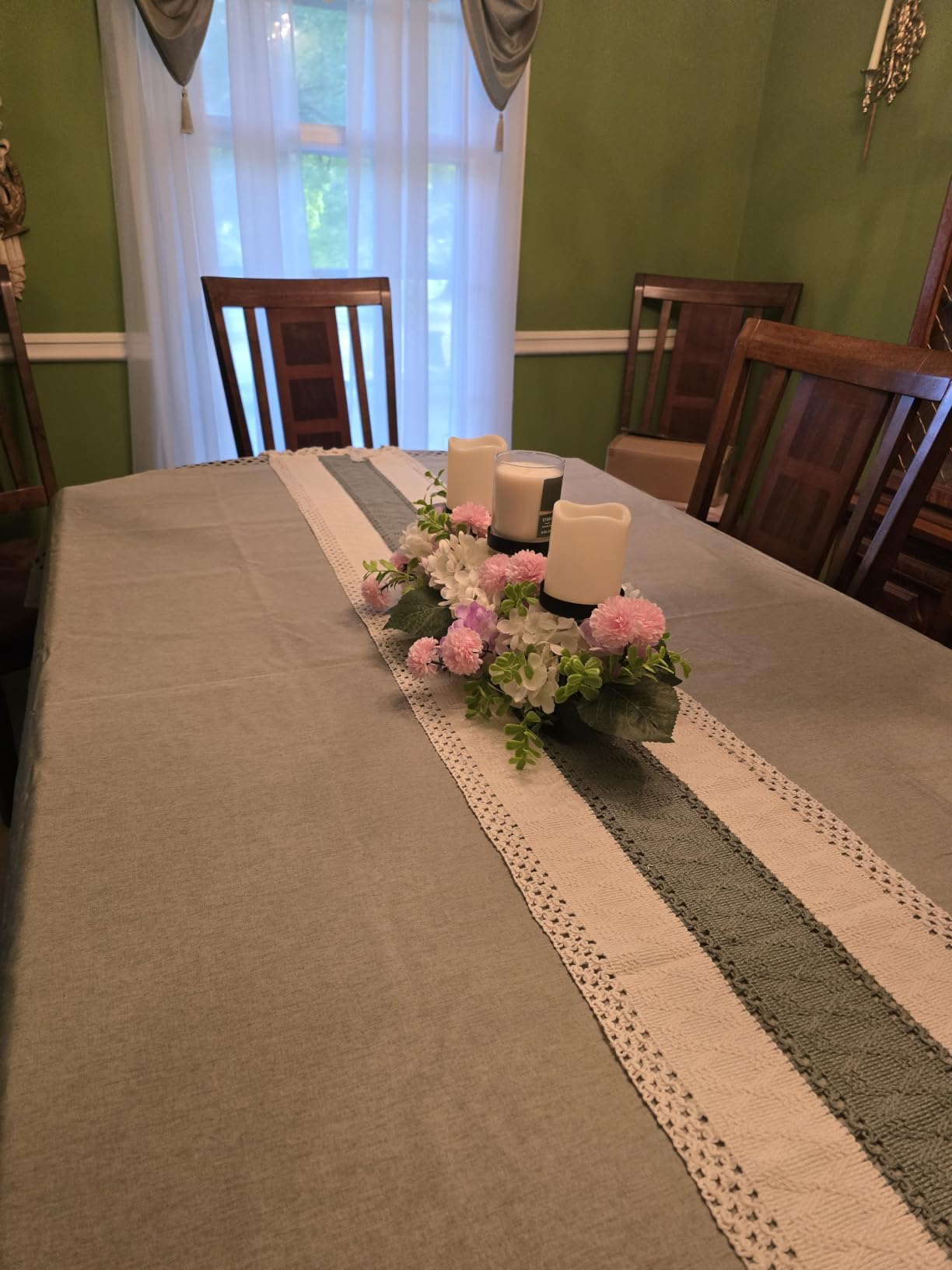 FEXIA Boho Table Runner for Fall Home Decor 12x72 Rustic with Tassels customer photo 1