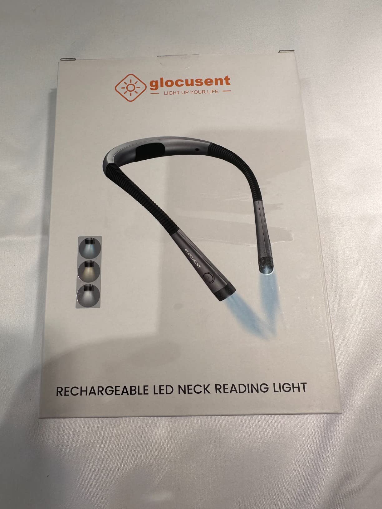 Glocusent Reading Light,LED Neck Light,80-hr Rechargeable Book Light | 3-Color&6-Brightness,USB-C,Purple Neck Reading Light,Women, Knitting,Repairing,Crafting,Crochet,Christmas,Book Lovers Gifts customer photo 2
