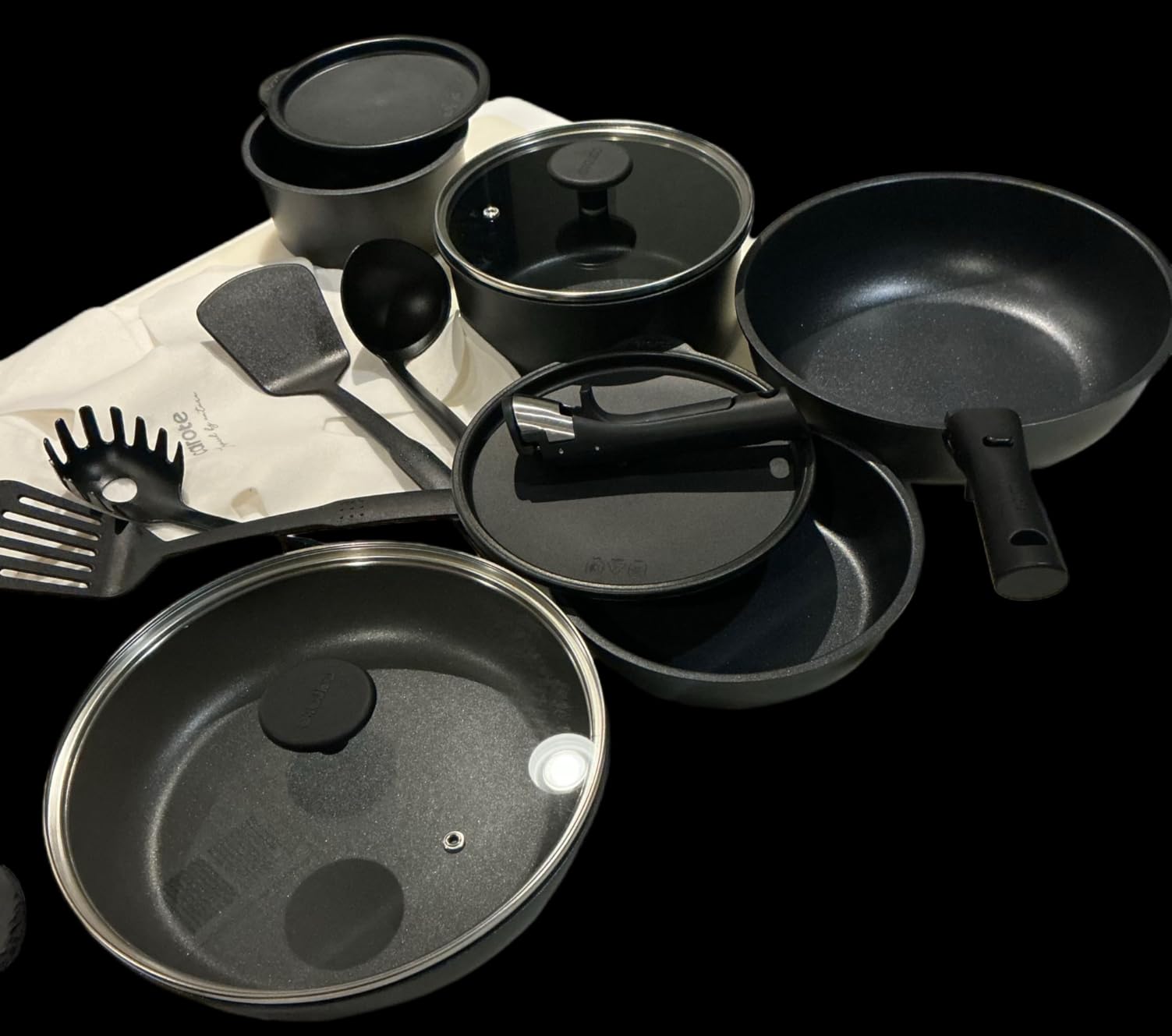 CAROTE 19pcs Pots and Pans Set Non Stick, Detachable Handle Cookware customer photo 1