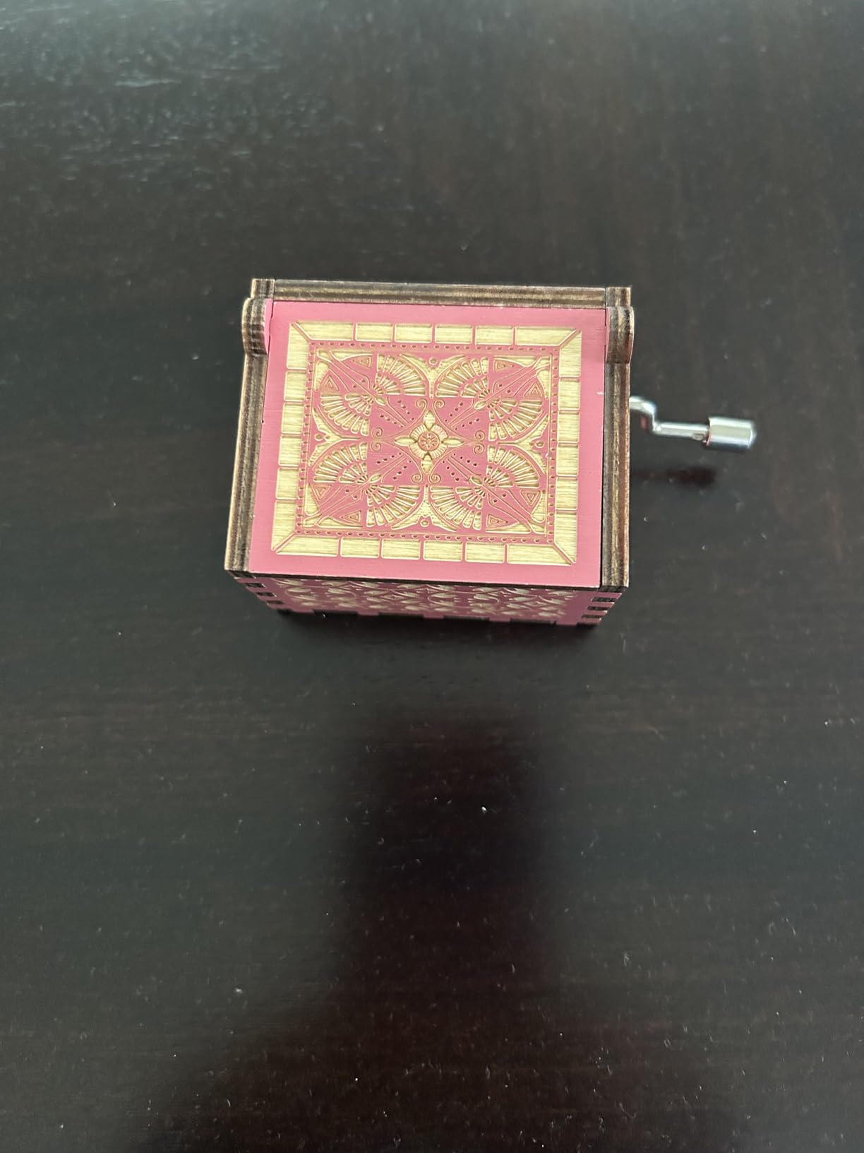 Music Box Gifts for Grandma You are My Sunshine Hand Crank Engraved Wooden Musical Boxes Sunflower Gift for Grandmother on Birthday Christmas Mothers Day(Black) customer photo 1