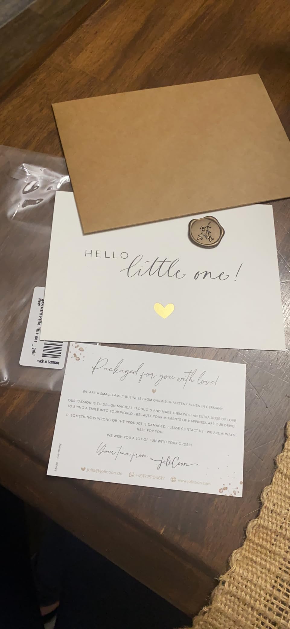 Joli Coon Will you be my godparents card with luxury envelope and wax seal - Godparents proposal gift customer photo 2