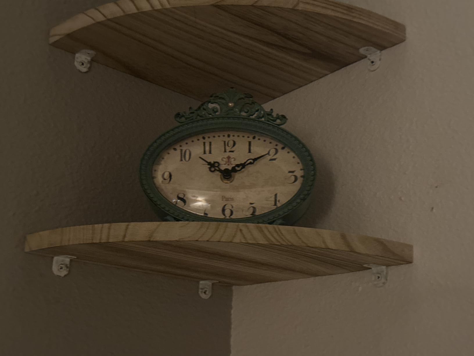 Creative Co-Op Distressed Pewter Mantel Clock, Gold Finish customer photo 1