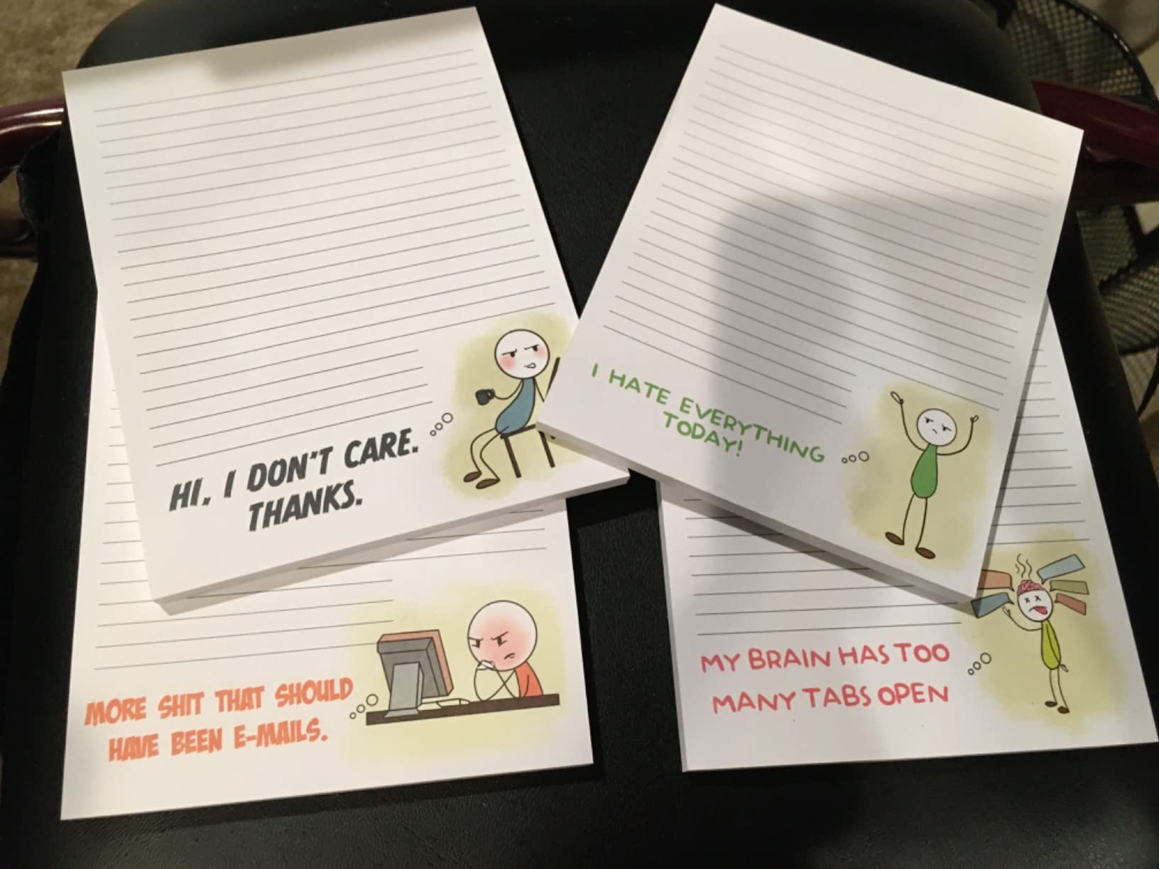 Super Funny Notepads - Hilarious Office Gift for Women Coworkers - Set of 4 customer photo 2