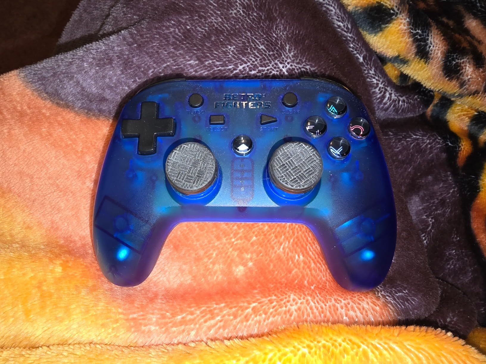 Retro Fighters Defender Next-Gen PS1 - PS2 - PS3 - PS Classic - Switch & PC Compatible Wireless Controller, Blue customer photo 2