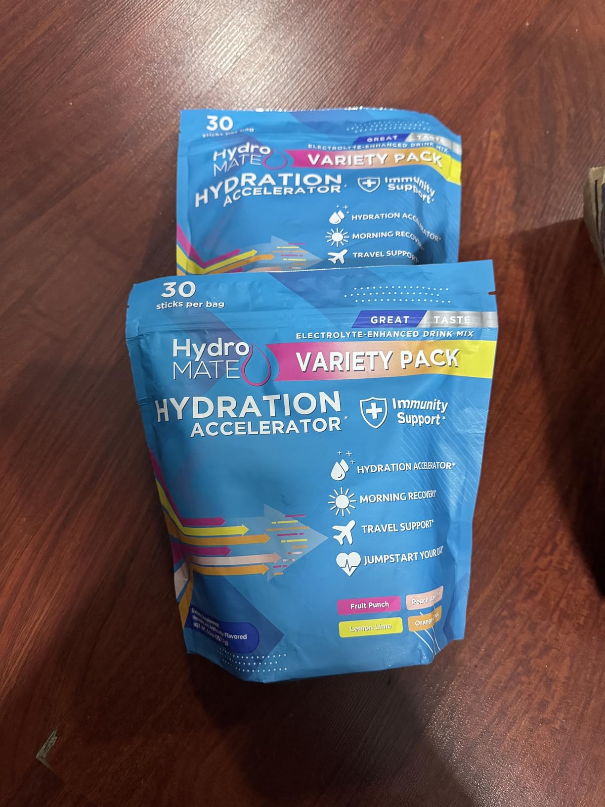 HydroMATE Electrolyte Powder Variety Pack Bulk Hydration Packets Low Sugar 90 Count customer photo 1