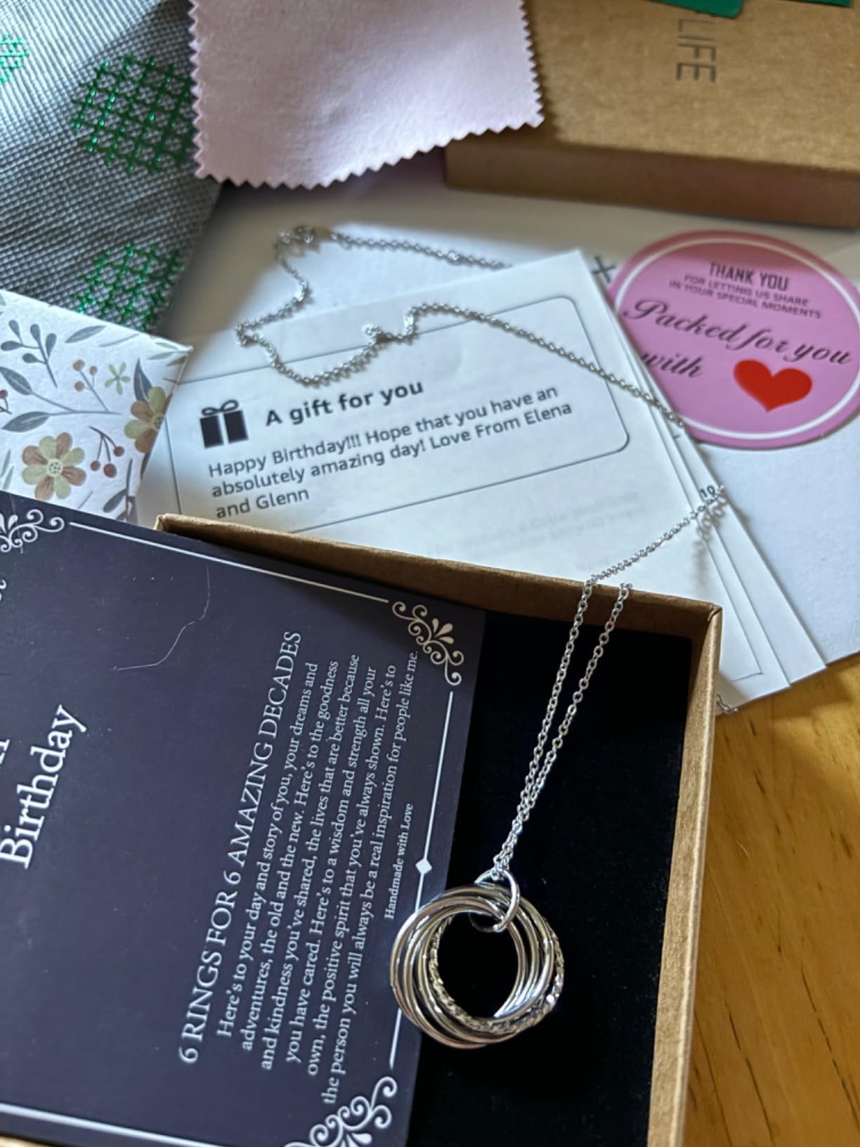 IEFLIFE Birthday Gifts for Women - 40/50/60/70/80/90th Birthday Necklace customer photo 2