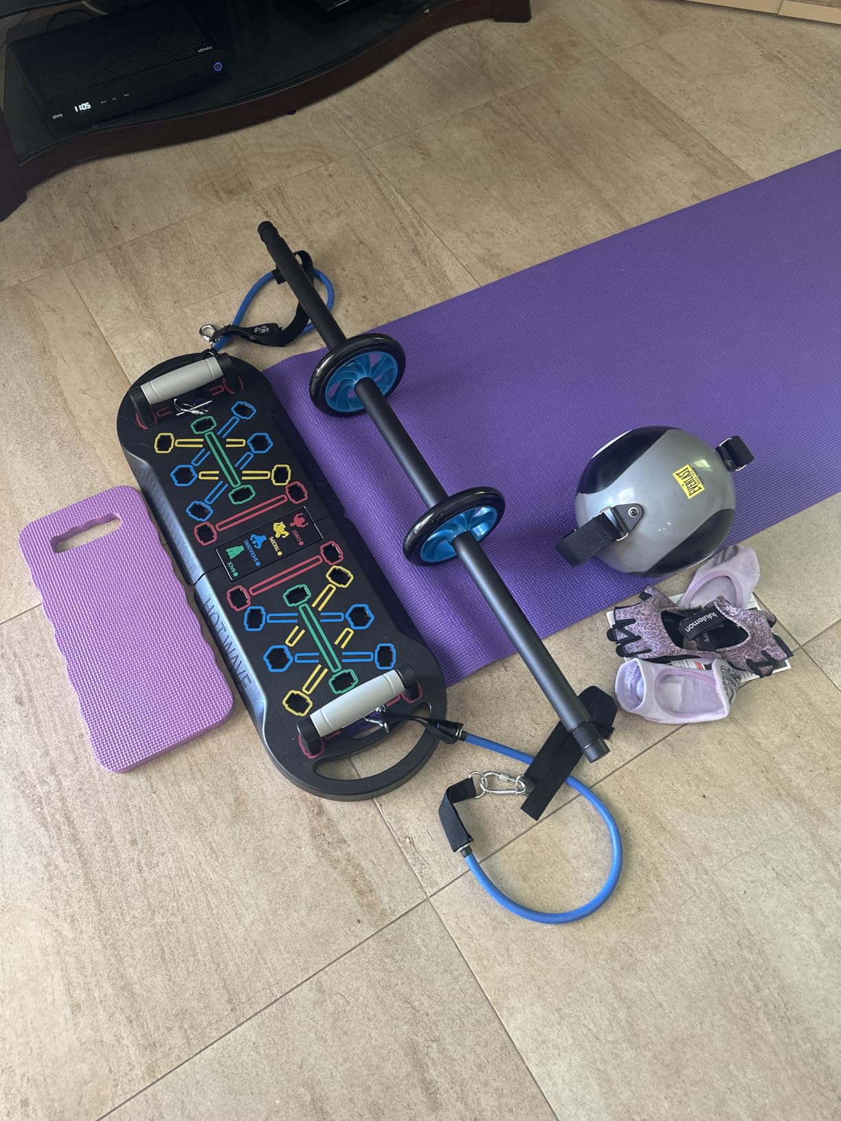 HOTWAVE Push Up Board, Portable PushUp Board, Foldable 20 in 1 Push Up Bar customer photo 2