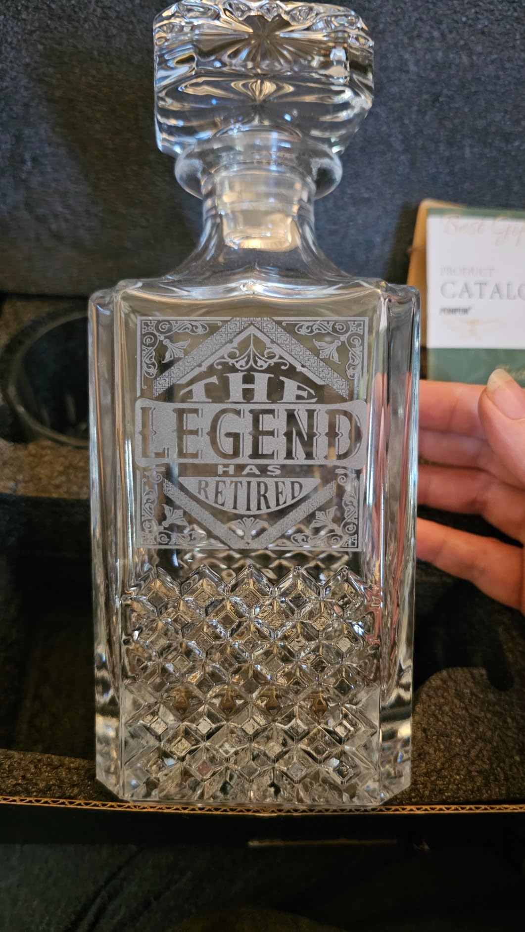 PONPUR The Legend Has Retired 2026 Retirement Gifts for Men Women, Whiskey Decanter Gift Set with 2 Whisky Glasses, Best Christmas Birthday Presents for Dad Coworkers Teacher customer photo 1