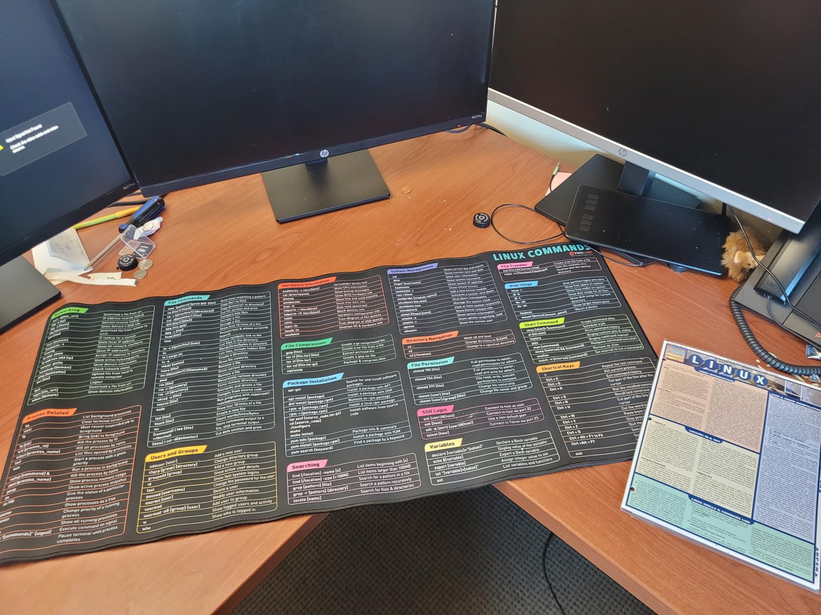 Pixiecube Linux Commands Line Mouse pad - Extended Large Cheat Sheet Mousepad. Shortcuts to Kali/Red Hat/Ubuntu/OpenSUSE/Arch/Debian/Unix Programmer. XXL Non-Slip Gaming Desk mat customer photo 2