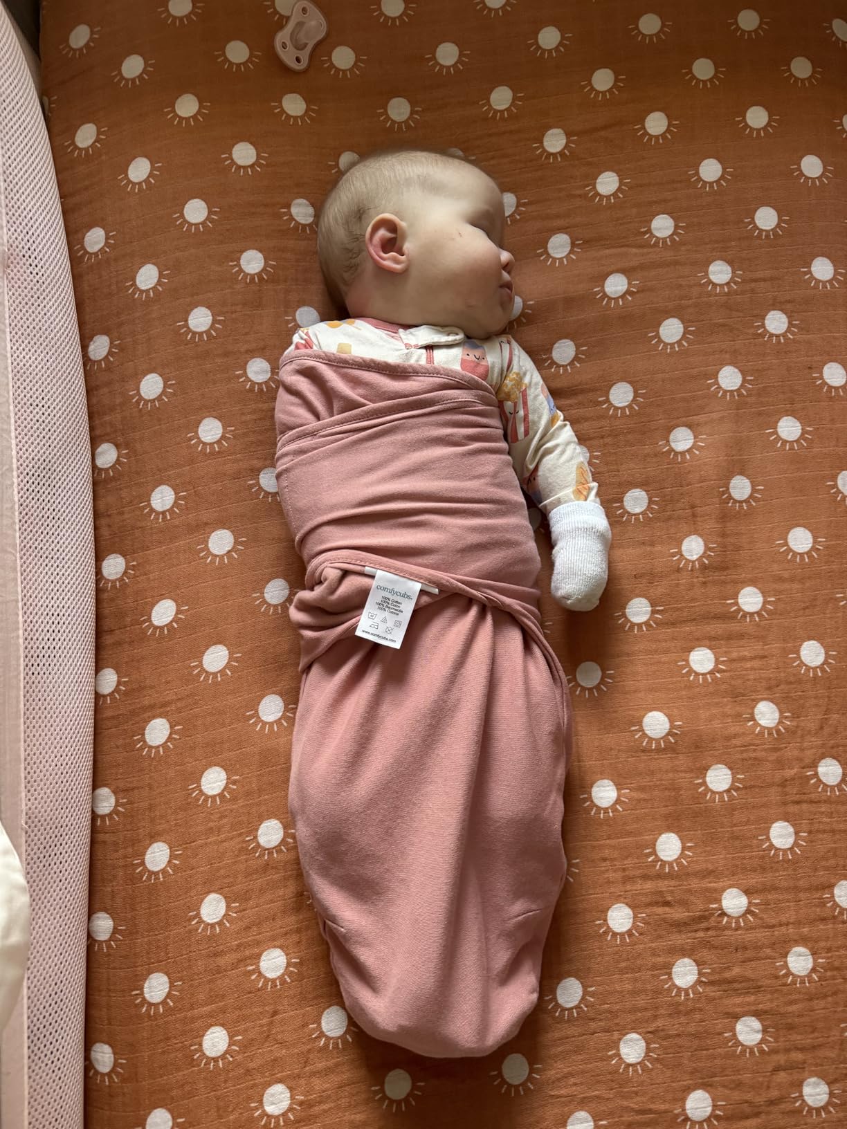Comfy Cubs Easy Swaddle Blanket, 3 Pk Small - Blush Mauve Mulberry customer photo 1