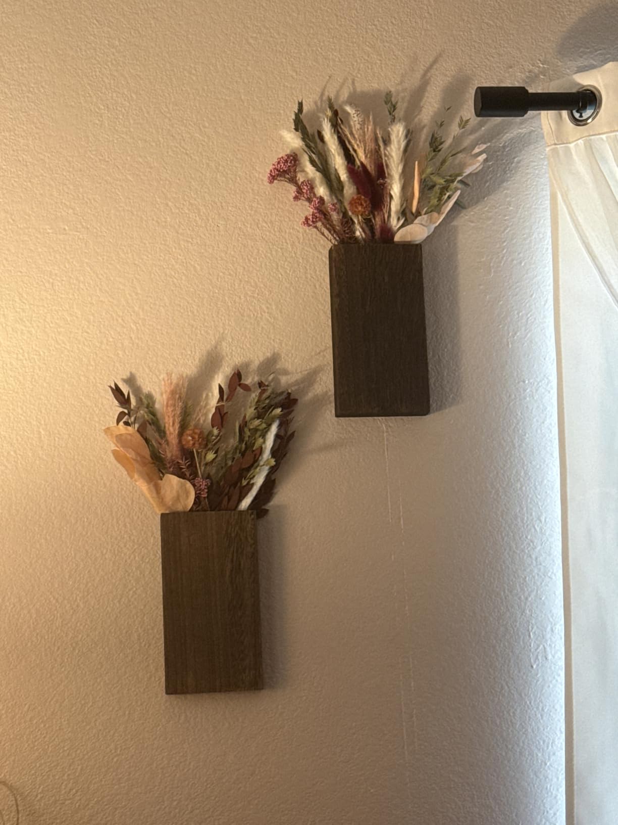 Dried Flowers for Vase, Boho Pampas Grass Hydrangea Eucalyptus Bouquet customer photo 2