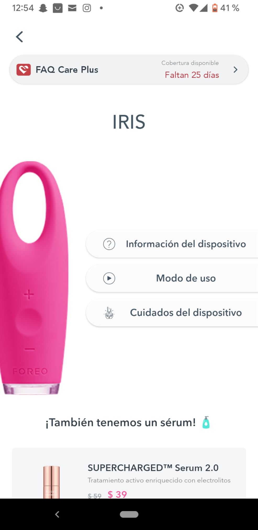 FOREO IRIS 2 Eye Massager - Dark Circles, Puffiness & Eye Bags - Fuchsia | Eye massager, dark circles, puffiness, eye bags, lymphatic drainage, silicone, BPA free, all skin types customer photo 1
