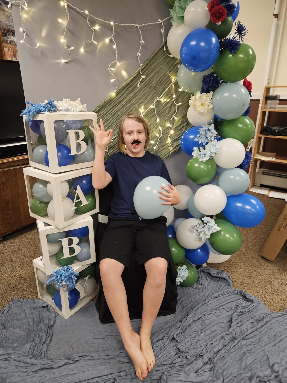 Voircoloria Baby Boxes with Letters for Baby Shower Gender Reveal Decor customer photo 2