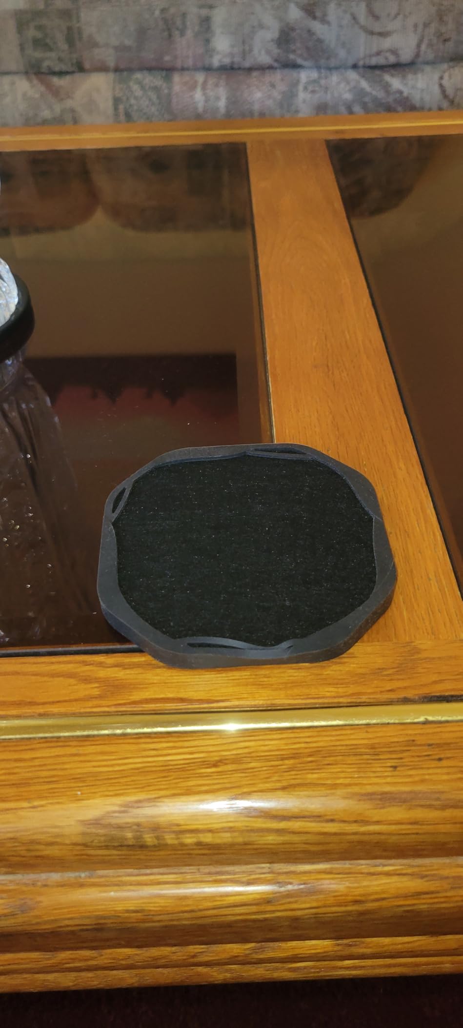 UMIRRO Absorbent Felt & Silicone Drink Cup Coasters Set of 6 with Holder customer photo 2