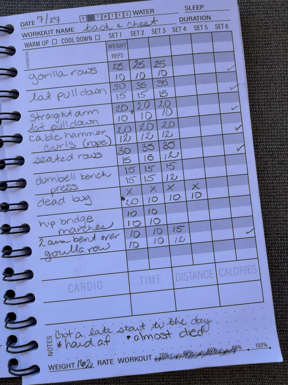 Nextnoid Hardcover Fitness Journal Workout Planner for Men & Women - A5(5.7
