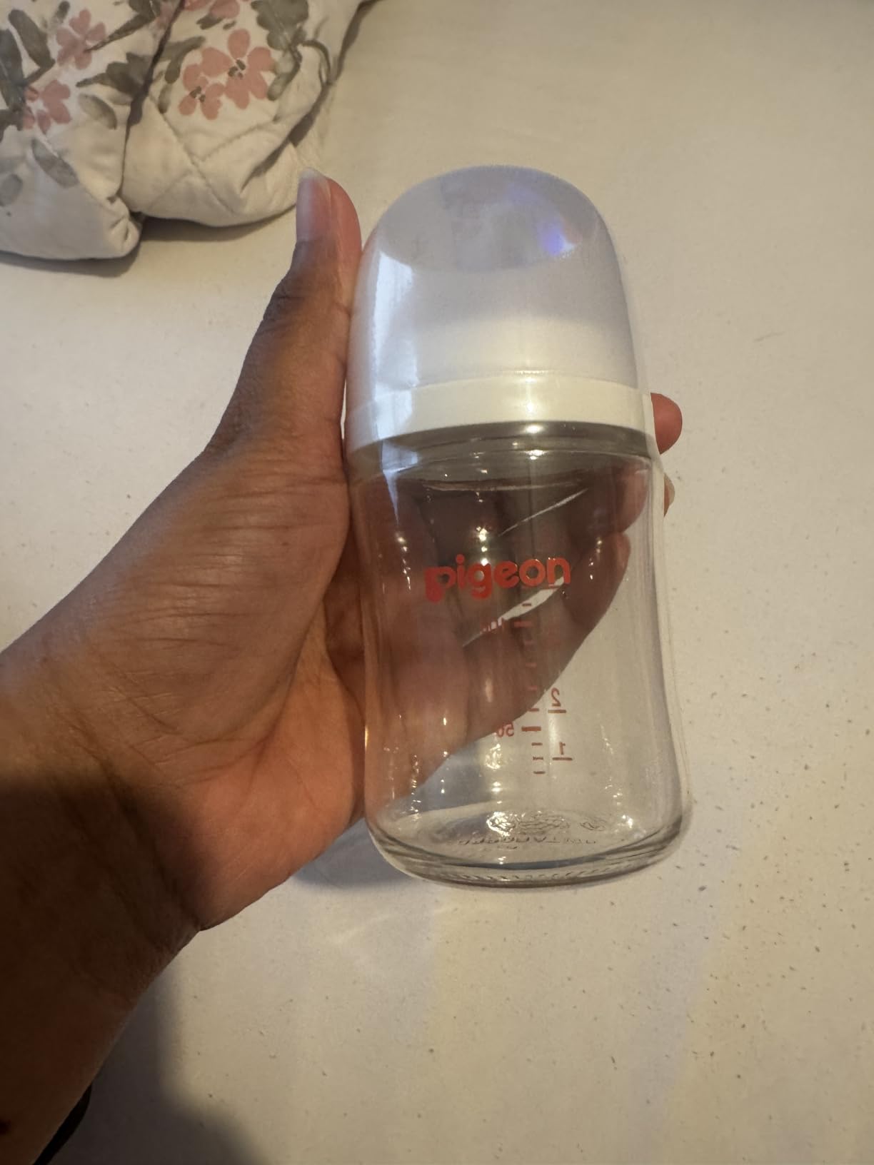 Pigeon Glass Baby Bottles Wide Neck, 5.4 Oz, Pack of 2 customer photo 1