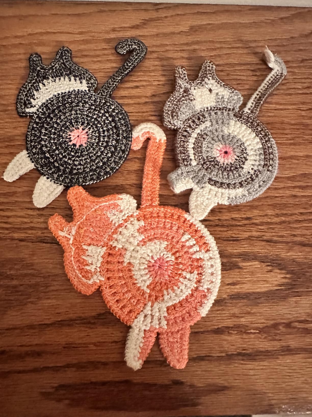 Cat Gifts for Cat Lovers 3PCS Cat Coaster Woven Creative Cat Coaster customer photo 2
