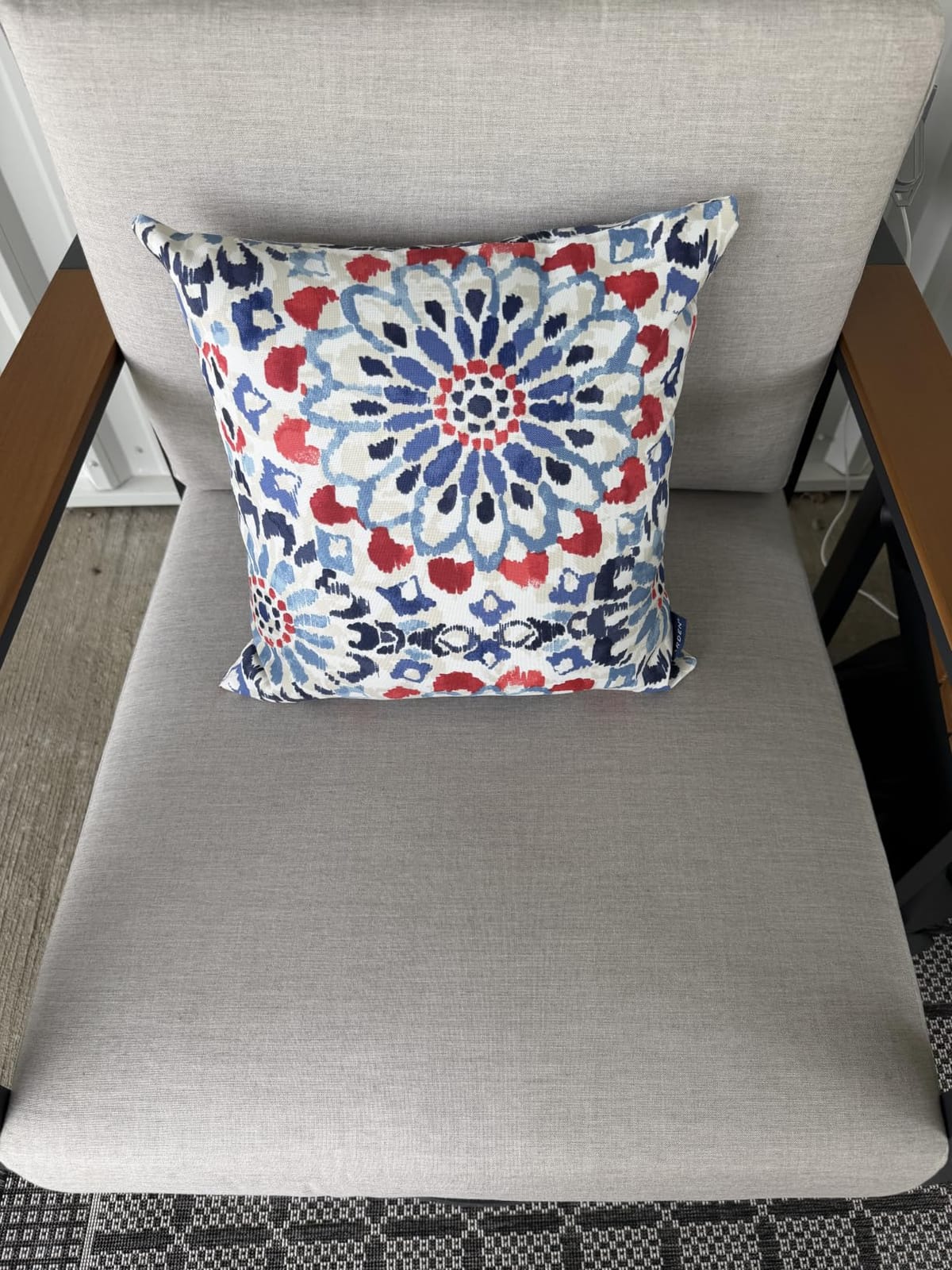 Arden Outdoor Toss Pillow, 2-Pack, 16x16, Pistachio Botanical customer photo 1